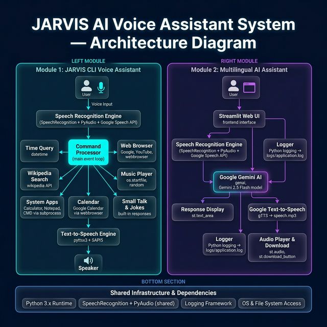Python Mega Project - Personal AI Voice Assistant System Architecture Diagram