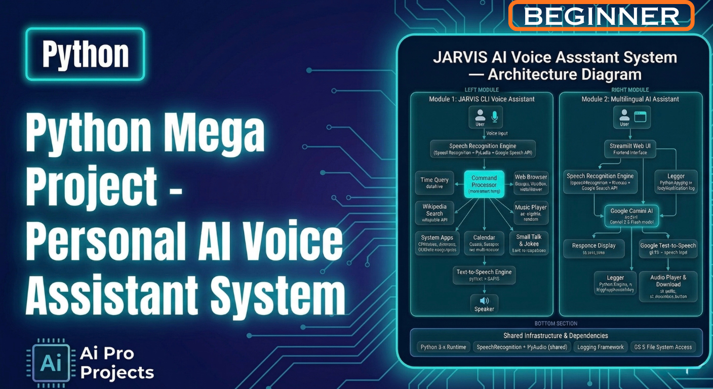 Python Mega Project - Personal AI Voice Assistant System